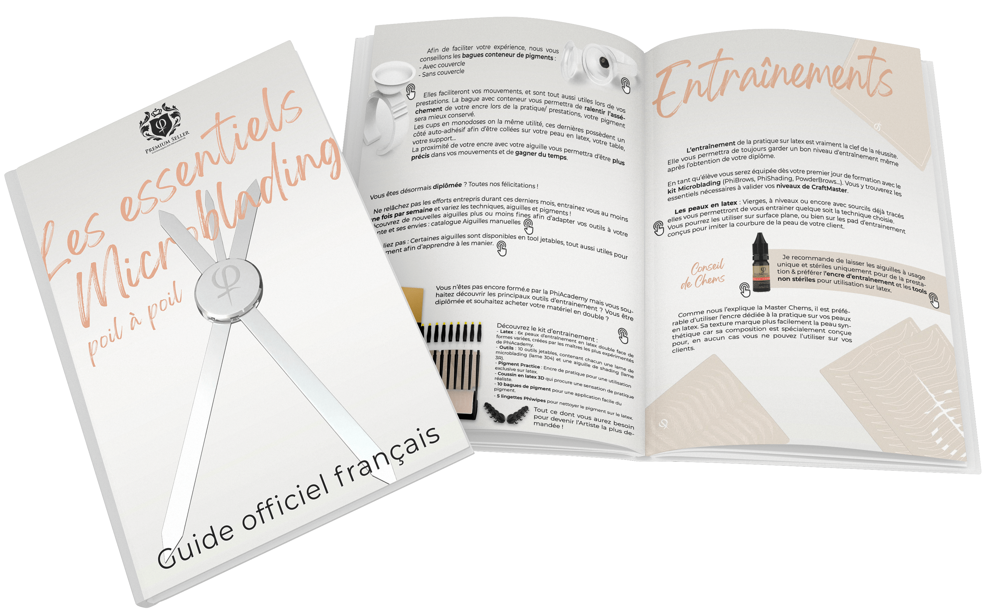 Catalogue aiguille manuelle microblading phibrows phishading